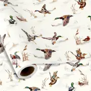 Mallard Duck Wrapping Paper -Mini Roll- 17In X 32.8Ft Watercolor Animal Gift Wra