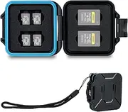 JJC 12 Slots Portable CFexpress Type A Card Case Holder, Water-Resistant and Anti-Shock MSD Micro SD Storage Organizer for 4 CFexpress Type A Card & 8 Micro SD/Micro SDHC/Micro SDXC Card