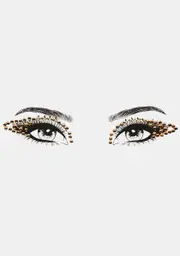 Brown Winged Rhinestone Face Gems