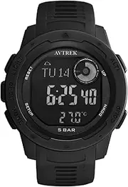 [AVTREK] Digital Sport Watches for Men, Women, and Teenagers, Army Military Compass Watches with Steps Tracker and Altimeter, Tactical Survival Watch, Multi-Functional Outdoors Waterproof Watches…