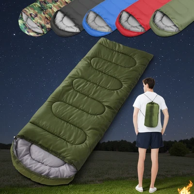 Single Sleeping Bag Portable Outdoor Camping Hiking Warm Lightweight Travel