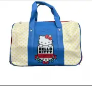 Sanrio Hello Kitty CHAMPION Rolling Duffle Luggage Carry-On Travel Bag BLUE NEW