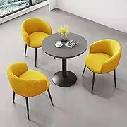 Modern round conference table set with chairs and coffee table perfect for office reception or club, perfect for meetings and negotiations with three people