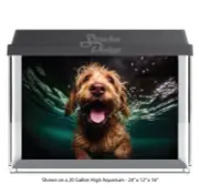 Cute Brown Shaggy Dog Polyester Fish Tank Glass Backdrop Aquarium Background