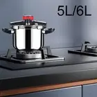 304 Stainless Steel Pressure Cooker Instant Cooking Pot for Family Camping