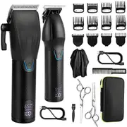 Hair Clippers for Men,Professional Hair Cutting Kit,Cordless Barber Clipper and Beard Trimmer Set As Shown