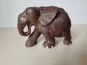 Wooden Figurine - Vintage Statue - HANDMADE - Gift - Original - Rare - Elephant