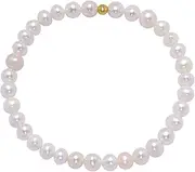 [ZVVBOO] Freshwater Pearl Stretch Bracelet for Women14k White Gold Bead