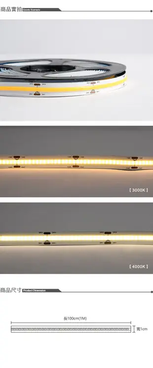 18PARK-LED-COB裸版軟條燈 [2米,4000K] (10折)