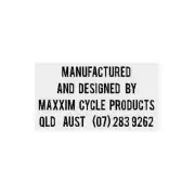 Maxxim - Manufactured decal- Old school bmx