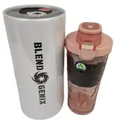 NWOT Blend Genix Portable Vortex Blender Fitness Keto Protein Powder Shakes Pink