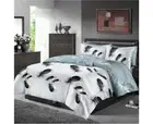 Twin Feathers Design Cotton Soft Quilt/Doona/Duvet Cover Set Size:King