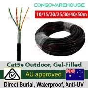 10m 20m 30m 40m 50m Cat5e outdoor Ethernet cable waterproof gel filled UV Rated