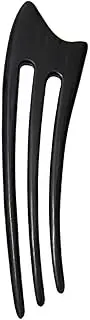 CHOISBEING Wooden French Hair Fork Handmade 3-Prong Hair Stick for Women Ebony Hair Chopsticks for Buns Chignon Hair Pins Accessory (1-Ebony)