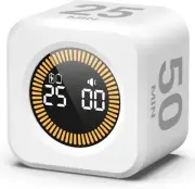KADAMS Rotating Visual Timer Productivity Pomodoro Cube, 5/10/25/50 Min Countdow
