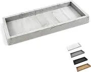 Spacewiser Countertop and Vanity Tray – Small 7.4" Silicone Soap Dispenser Tray, Shatterproof Flexible Bathroom Tray, Kitchen Sink Tray for Soap Bottles, Key Trinket Ring Tray, Original Silicone Tray