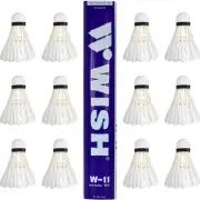 Duck Feather Badminton Shuttlecock White (1dz)