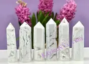 Wholesale Lot 2 Lbs Natural White Druzy Snow Agate Obelisk Tower Point