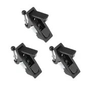 Electric Cabinet Panel Cam Lock Push Button Pop Up Door Lock Keyless,Black 3pcs