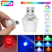 USB RGB LED Mini Car Light Neon Atmosphere Ambient Bright Lamp Accessories