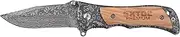 Extol Premium Damascus Style Folding Blade Pocket Hunting Fishing Knife