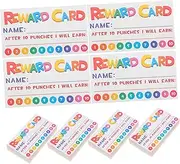 ERINGOGO 300Pcs Cartoon Punch Cards Portable Reward Cards for Classroom Incentives Student Motivation and Behavior Tracking for Teachers and Parents and Fun Design