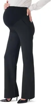 Women'S Maternity Dress Pants - over the Belly Stretchy Pregnancy Bootcut Work P