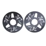 One Pair AKAI Blcak 1/4" 10.5" aluminum Tape Reel NAB.HUB For Tape Recorders