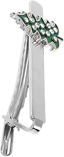 [GAROZATION] Christmas Tree Tie Clip Men's Unique Collar Pin Holiday for Business Suits