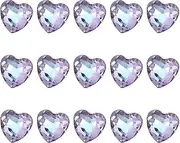 sourcing map 15 Pcs 3D Heart AB Purple Nail Rhinestones K9 Glass Crystal Rhinestones Pointed Back Crooked Heart Gems for Nail Charm Art DIY Decoration Craft 8x8mm