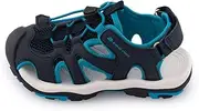 [ALPINE PRO SPORTSWEAR & EQUIPMENT] Alpine Pro Lamego Unisex Children's Trekking Sandals, Hiking Sandals, Outdoor Sandals, Hiking Shoes, Summer Shoes, Trekking Shoes, Airy Cut, Protected Toe, Blue, 3.5 AU