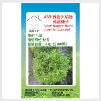 在飛比找momo購物網優惠-【蔬菜工坊】A89.綠香火焰綠萵苣種子0.4克(約380顆)