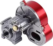 RC Gearboxs Upgrades Part for 1/10 RC Crawler Car Axia1 SCX10, SCX10 II 90046 90047 Wraith, Upgrade Accessory Center Gearboxs with Motor Mount, Grey & Red