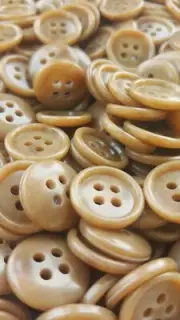 Camel Buttons, 4 Hole Sewing/Crafts Buttons 15mm - 24 Pieces (069)