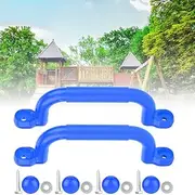 Children's Playground Non-Slip Handle, A Pair of Plastic Kids Children Playground Safety Non-Slip Handle Swing Toy Accessories for Climbing Frame Tree House Dens Play HouseBl