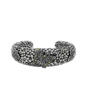 Samuel B. 18K & Silver Butterfly Bangle Bracelet