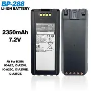 BP-288 2350mAh Li-ion Battery For ICOM IC-A25 IC-A25N IC-A25C IC-A25NE Radio