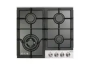BRAND NEW Technika TGC6GWBGFS 60cm Black Glass Gas Cooktop 4 HOBS 2 Years Wrr.