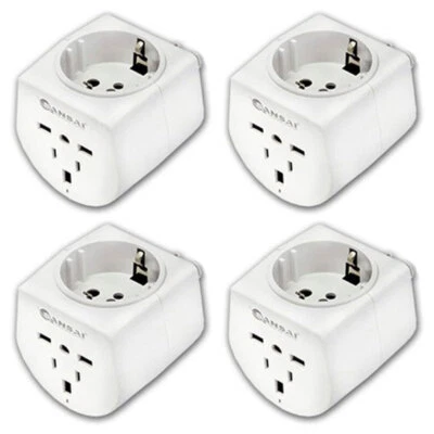 2x Sansai Universal Travel Power Plug Adapter UK USA EU Asia Sockets to AU NZ