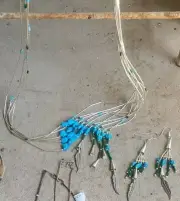 Sterling Necklace & Earrings Set. Liquid silver. Native American Southwest
