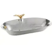 Nima Oberoi Lunares Dove Small Oval Bowl in Silver/Gold