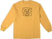 Krooked Skateboards Moonsmile Gold Longsleeve T-Shirt