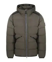 Stone Island Padded Hooded Jacket L Musk green