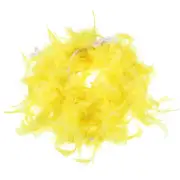 2M/2.18 Yards Turkey Feathers, Fluffy Natural Feathers for Crafts, Yellow