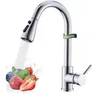 Chrome Kitchen Faucet with Sprayer, Pull down Faucet for Kitchen Sink High Arc