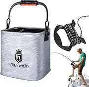 Portable Fish Bucket - Foldable Water Container Wash Basin - Multifunctional EVA Live Bait Storage for Backpacking, Outdoor