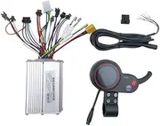 Binxind 48V/20A 600W Electric Bike Scooter Controller Electric Scooter Controller with Throttle LCD Display Speed for Bike BLDC Motor Scooter Parts