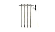 Woodland Scenics N Pre-Wired Poles-Single Crossbar, #WS-US2250