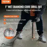 Core Drill Bit, 1" Wet Diamond Core Drill Bits, 14" Drilling Depth Concrete Core Drill Bit, 5/8"-11 Inner Thread, Laser Welding, Diamond Wet Coring Bit for Concrete Brick and Block
