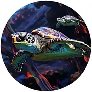 A Colorful Tropical Sea Turtle Acrylic Fridge Magnets Round Magnetic Refrigerator Sticker Funny Cute Refrigerator Decorative Magnets for Fridge Office Whiteboard Kitchen Cabinets Locker